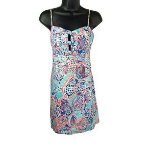 Lilly Pulitzer dress size 6 multi print spagetti straps